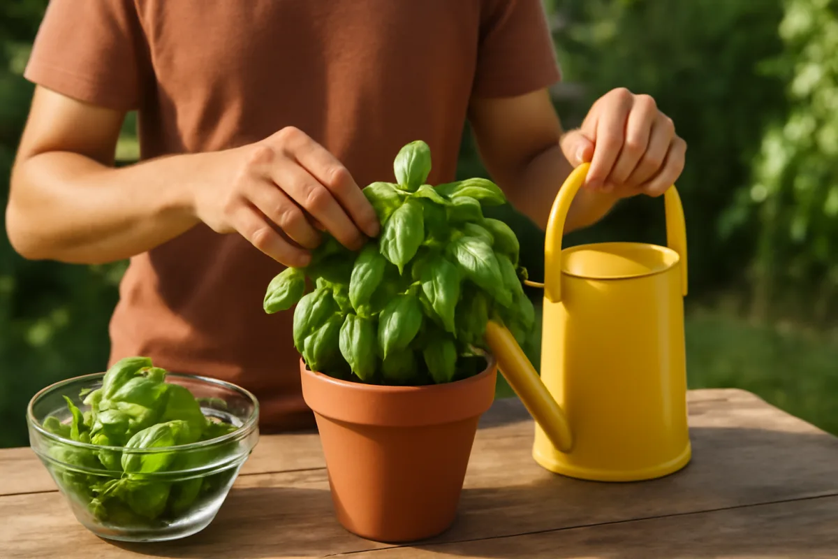 Cura del basilico in estate: gesti semplici per avere foglie perfette